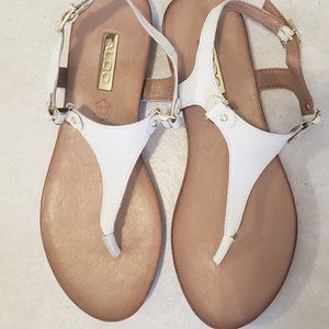 White Leather Sandals